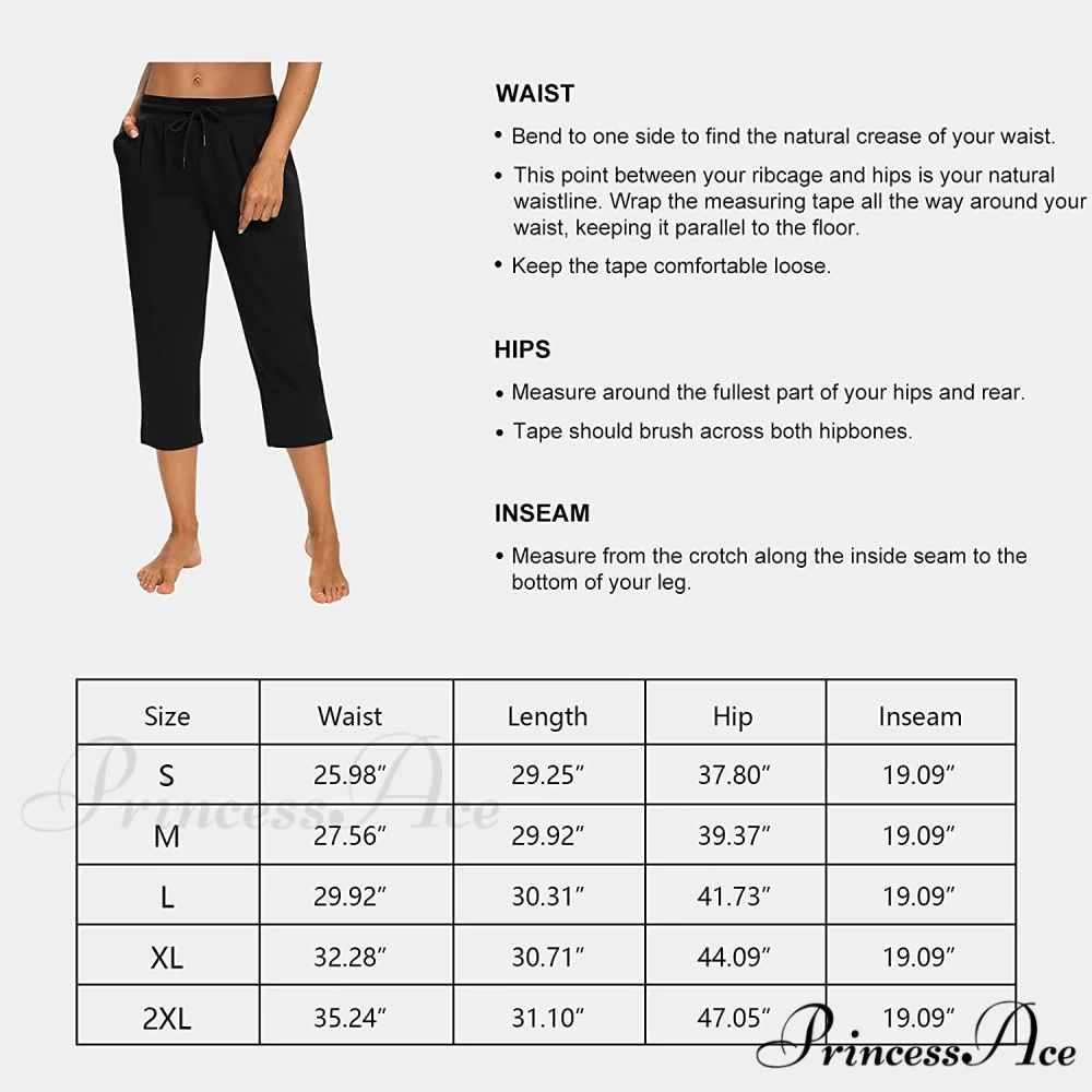 Sarin Mathews Womens Loose Capri Yoga Pants - Image 4