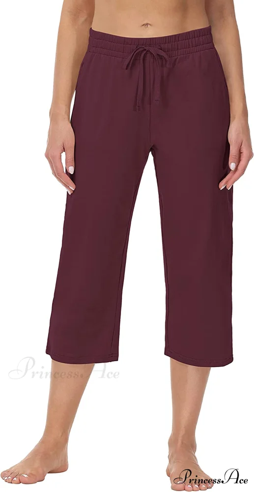 Women Capris Wide Leg Casual Jersey Sweat Pants - Image 10