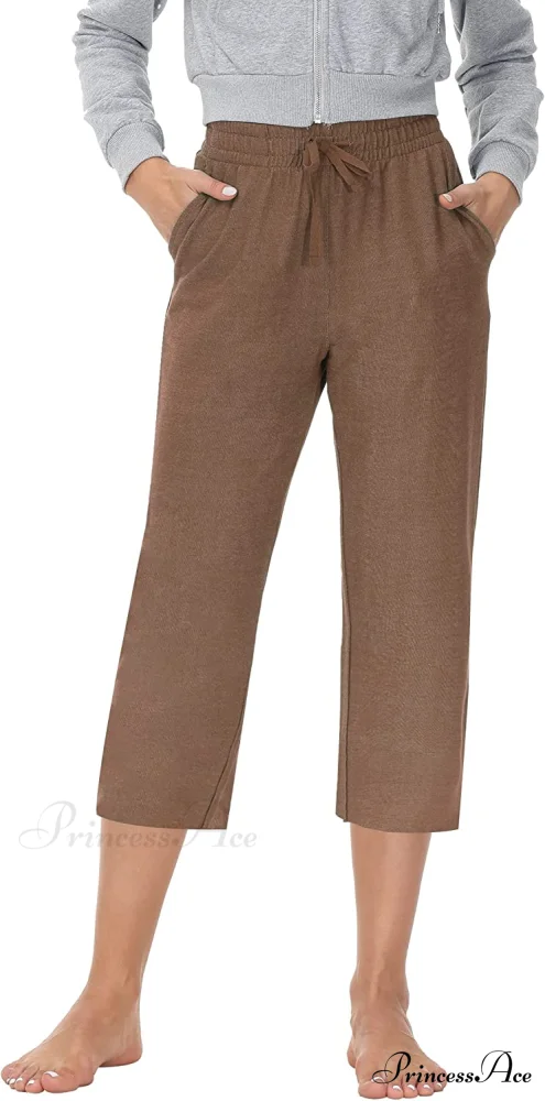 Women Capris Wide Leg Casual Jersey Sweat Pants - Image 14