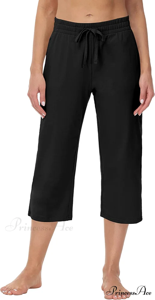 Women Capris Wide Leg Casual Jersey Sweat Pants - Image 15