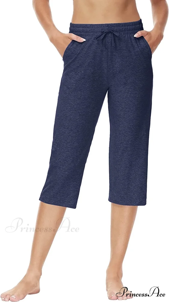 Women Capris Wide Leg Casual Jersey Sweat Pants - Image 17