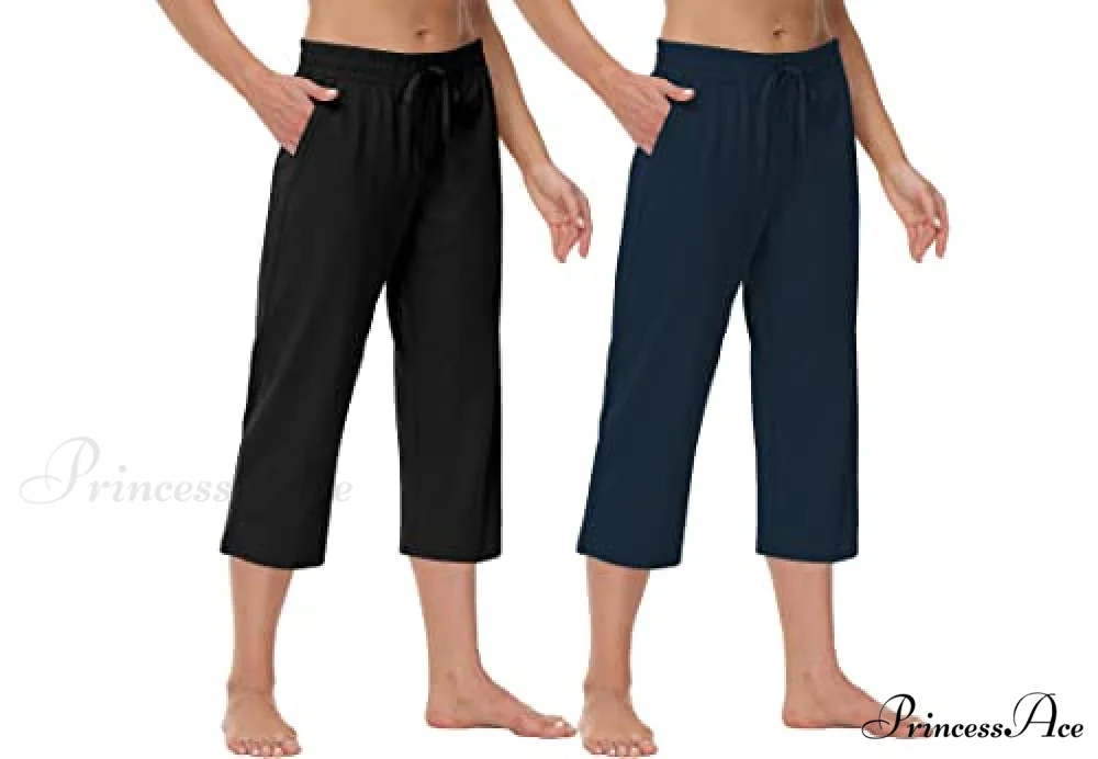 Women Capris Wide Leg Casual Jersey Sweat Pants - Image 18