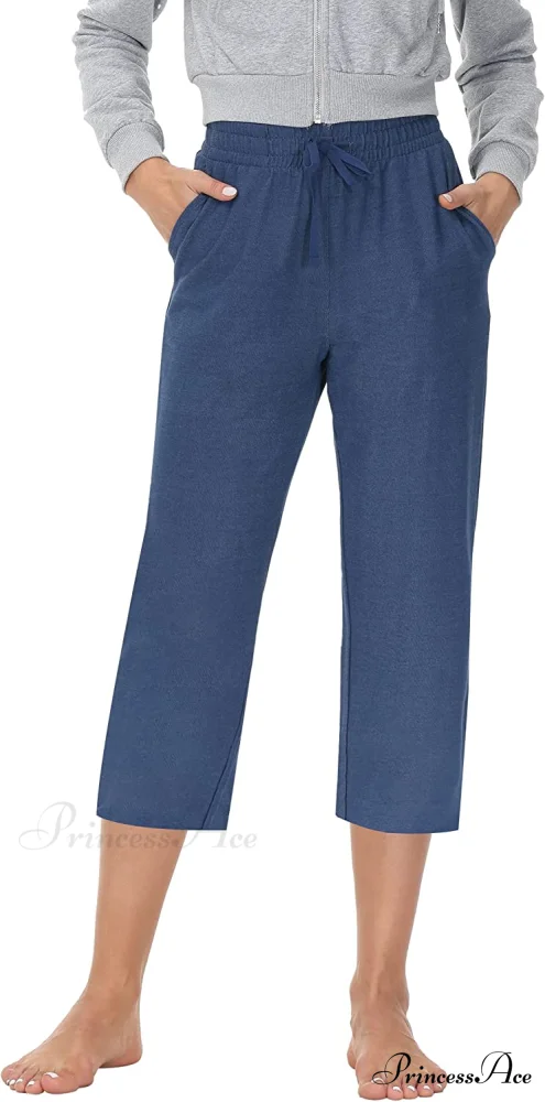 Women Capris Wide Leg Casual Jersey Sweat Pants - Image 19