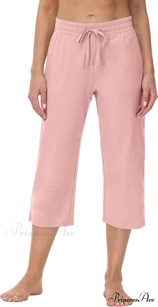 Women Capris Wide Leg Casual Jersey Sweat Pants - Image 20