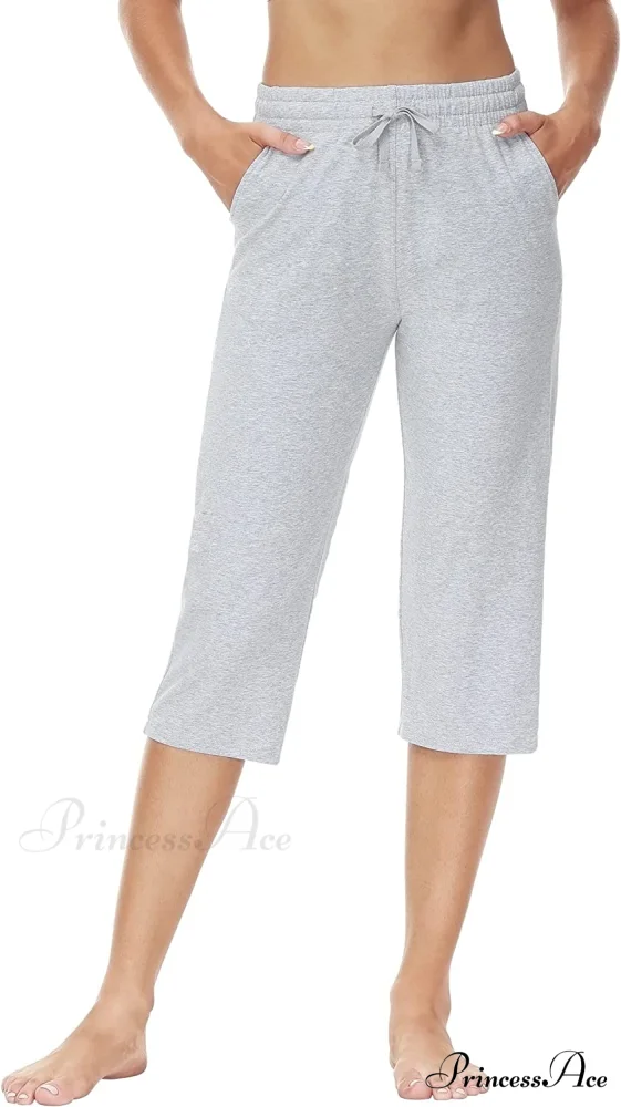 Women Capris Wide Leg Casual Jersey Sweat Pants - Image 9