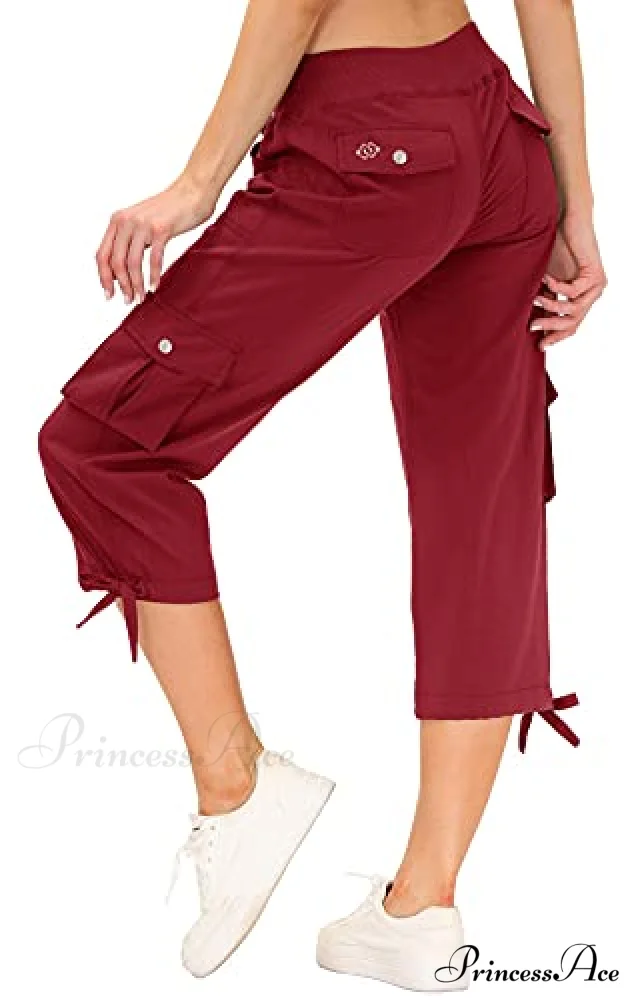 Loose Hiking Pants Lightweight Quick Dry Outdoor Cargo Capris - Image 11