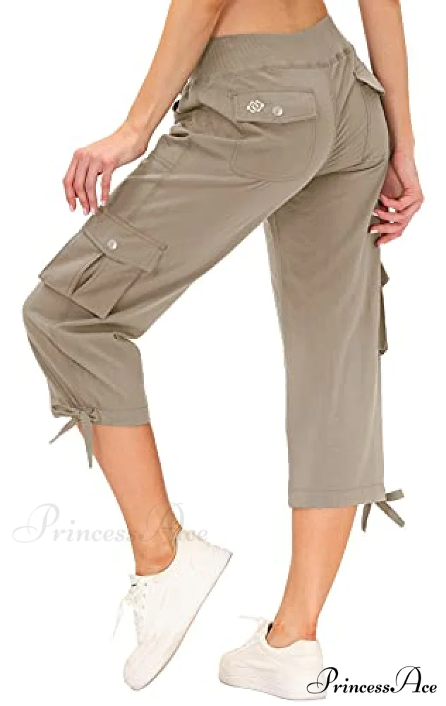 Loose Hiking Pants Lightweight Quick Dry Outdoor Cargo Capris - Image 12