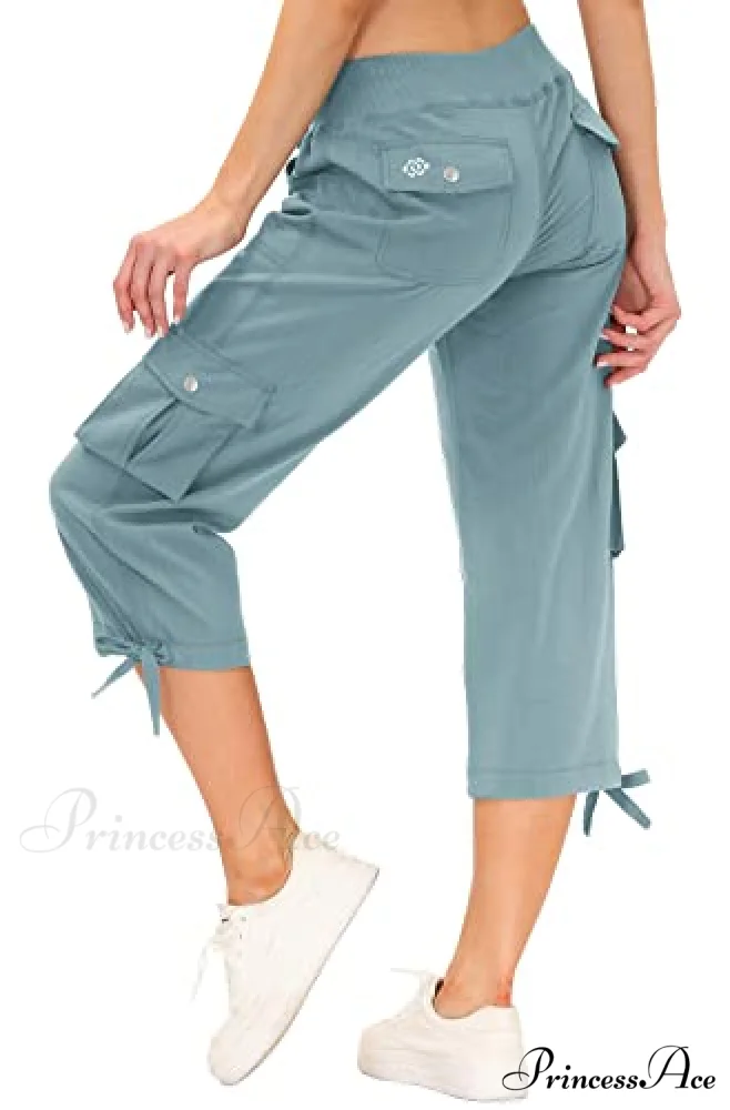 Loose Hiking Pants Lightweight Quick Dry Outdoor Cargo Capris - Image 13