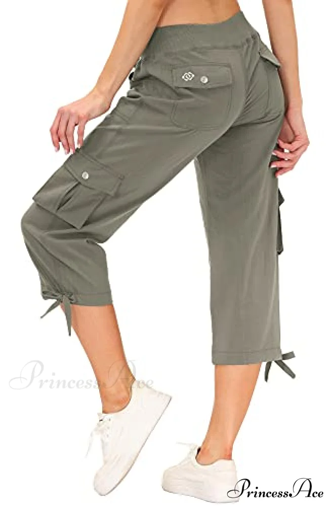 Loose Hiking Pants Lightweight Quick Dry Outdoor Cargo Capris - Image 14
