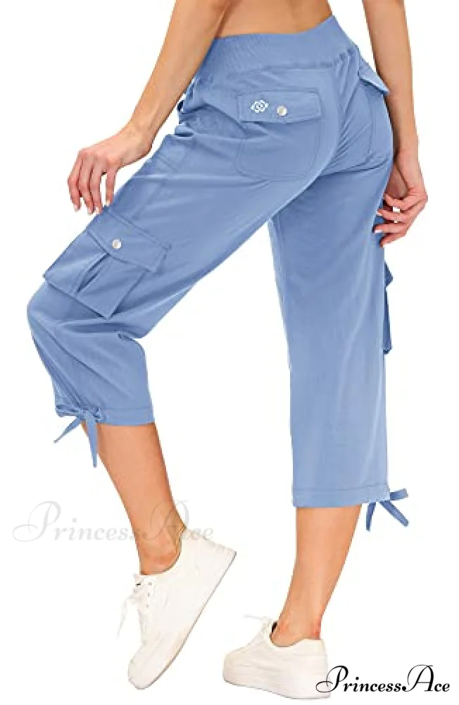 Loose Hiking Pants Lightweight Quick Dry Outdoor Cargo Capris - Image 15