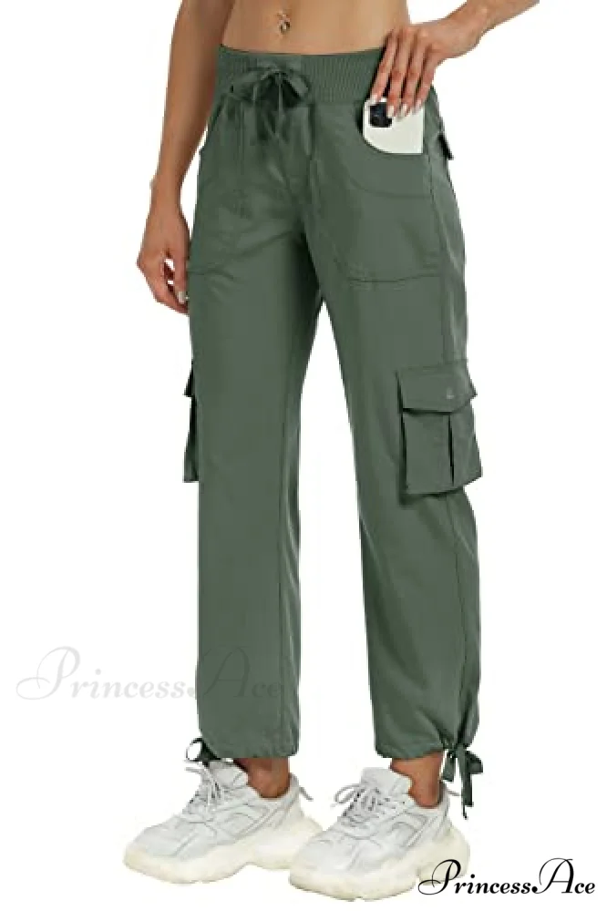 Loose Hiking Pants Lightweight Quick Dry Outdoor Cargo Capris - Image 18