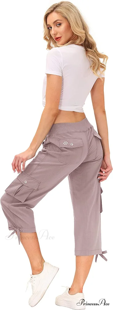 Loose Hiking Pants Lightweight Quick Dry Outdoor Cargo Capris - Image 23