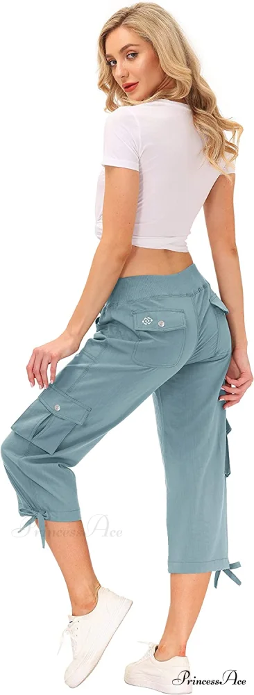 Loose Hiking Pants Lightweight Quick Dry Outdoor Cargo Capris - Image 24