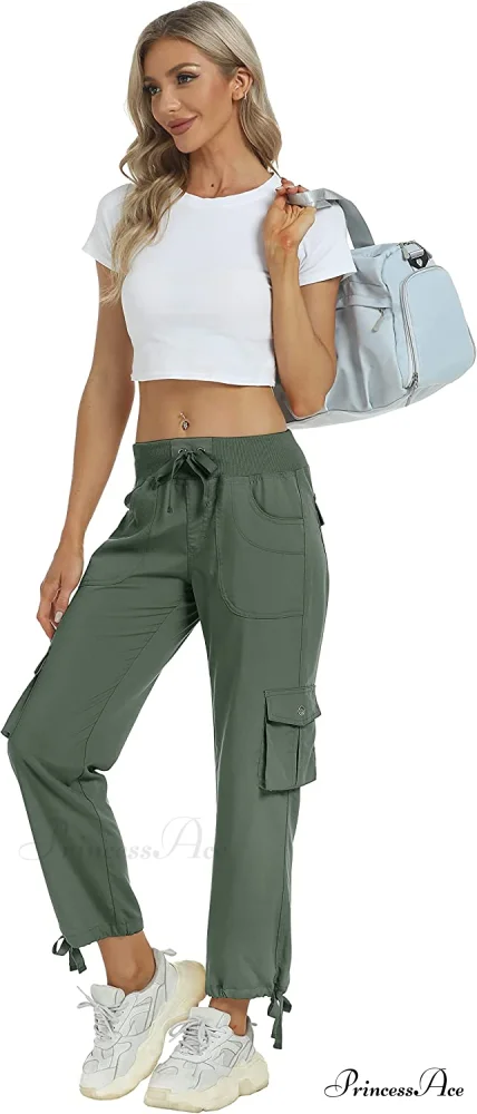 Loose Hiking Pants Lightweight Quick Dry Outdoor Cargo Capris - Image 27