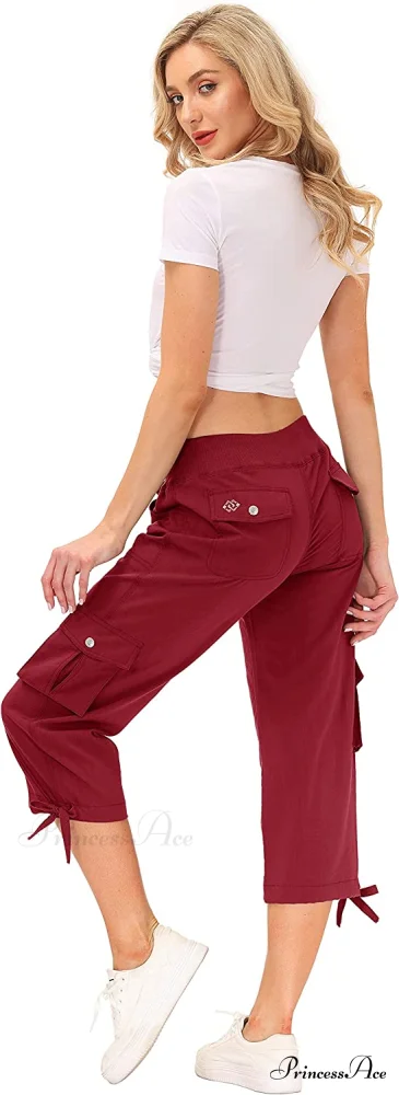 Loose Hiking Pants Lightweight Quick Dry Outdoor Cargo Capris - Image 30