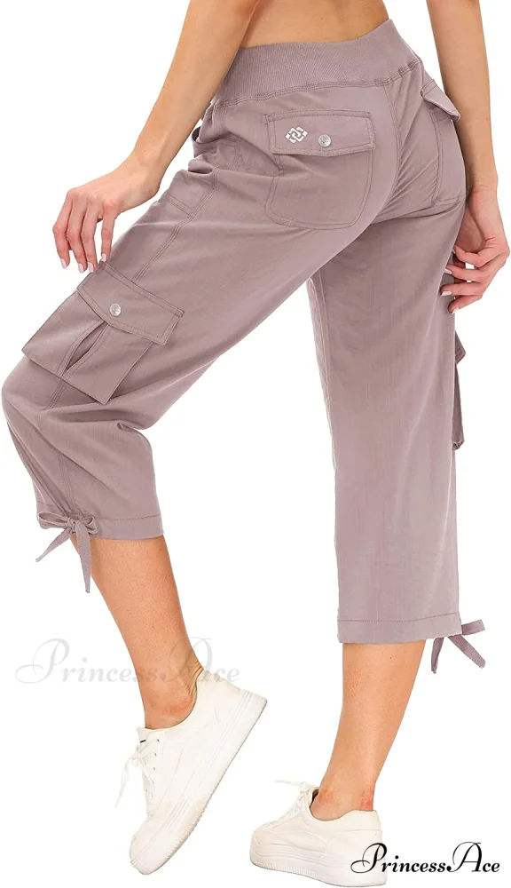 Loose Hiking Pants Lightweight Quick Dry Outdoor Cargo Capris - Image 31