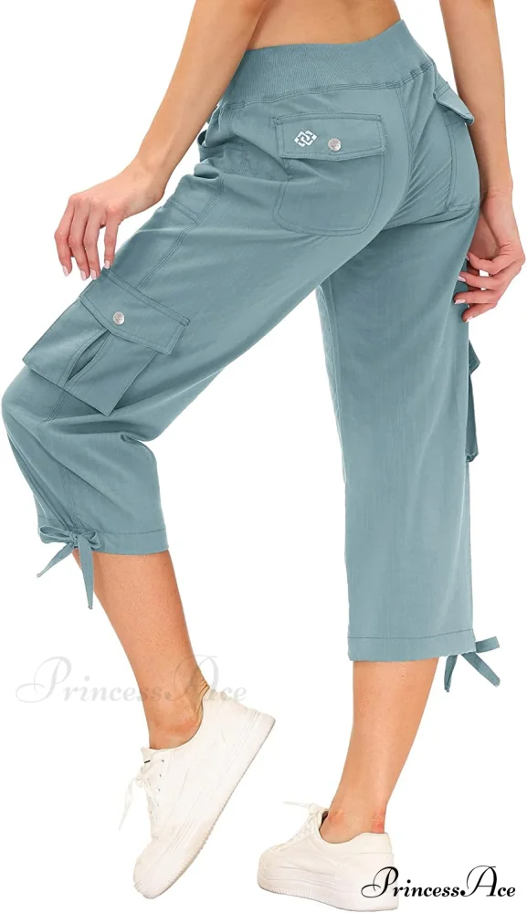 Loose Hiking Pants Lightweight Quick Dry Outdoor Cargo Capris - Image 32
