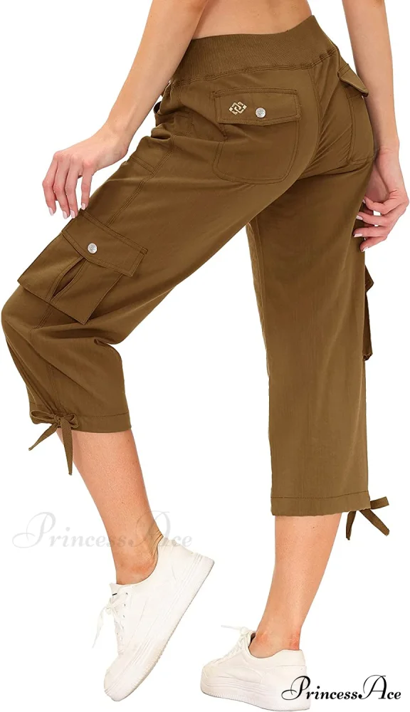 Loose Hiking Pants Lightweight Quick Dry Outdoor Cargo Capris - Image 33