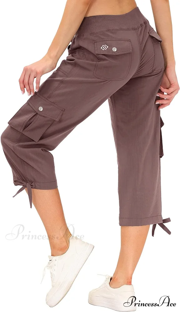 Loose Hiking Pants Lightweight Quick Dry Outdoor Cargo Capris - Image 34