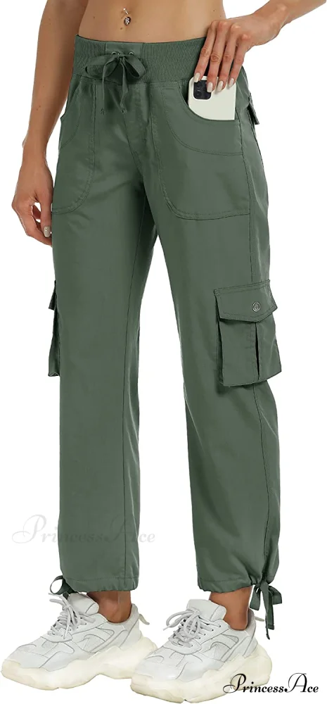 Loose Hiking Pants Lightweight Quick Dry Outdoor Cargo Capris - Image 35