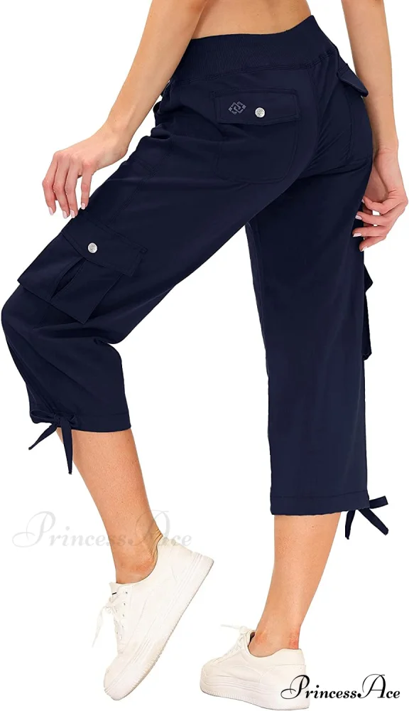 Loose Hiking Pants Lightweight Quick Dry Outdoor Cargo Capris - Image 37