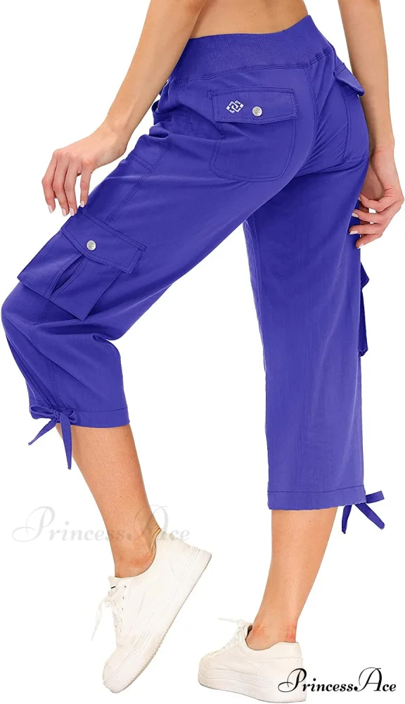 Loose Hiking Pants Lightweight Quick Dry Outdoor Cargo Capris - Image 39