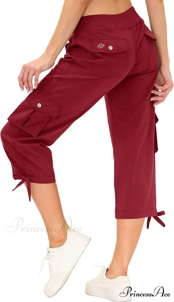 Loose Hiking Pants Lightweight Quick Dry Outdoor Cargo Capris - Image 40