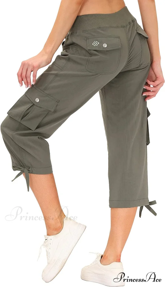 Loose Hiking Pants Lightweight Quick Dry Outdoor Cargo Capris - Image 42