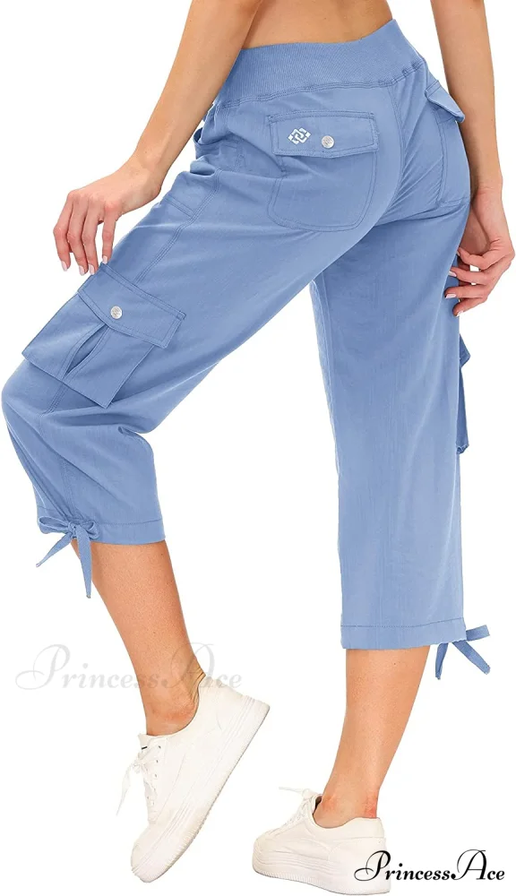 Loose Hiking Pants Lightweight Quick Dry Outdoor Cargo Capris - Image 44