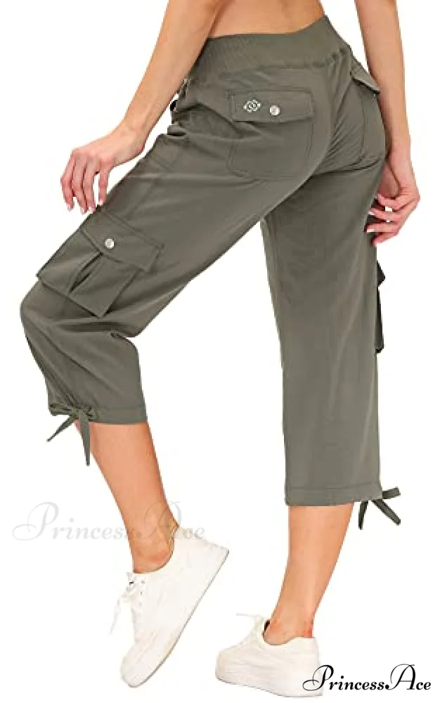Loose Hiking Pants Lightweight Quick Dry Outdoor Cargo Capris - Image 7