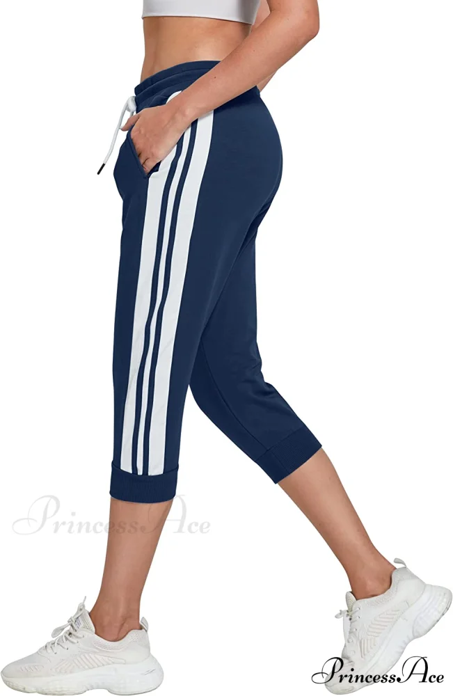 Women锟斤拷锟斤拷锟斤拷s Capri Workout Pants Loose Drawstring Athletic Pants - Image 12