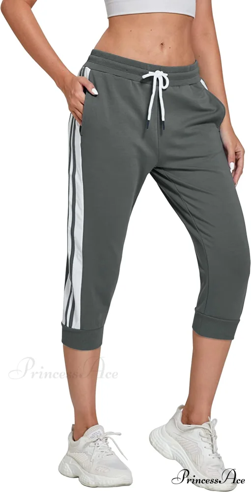 Women锟斤拷锟斤拷锟斤拷s Capri Workout Pants Loose Drawstring Athletic Pants - Image 14