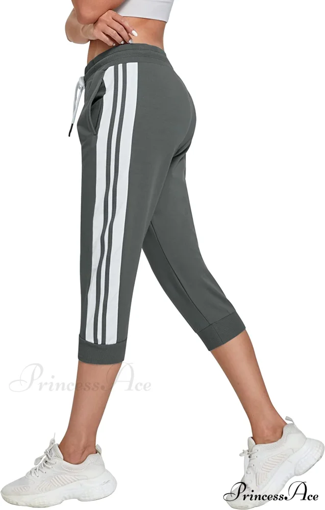 Women锟斤拷锟斤拷锟斤拷s Capri Workout Pants Loose Drawstring Athletic Pants - Image 15