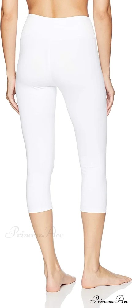 Capri Legging Inner Pocket Non See-Through Fabric Leggings - Image 2