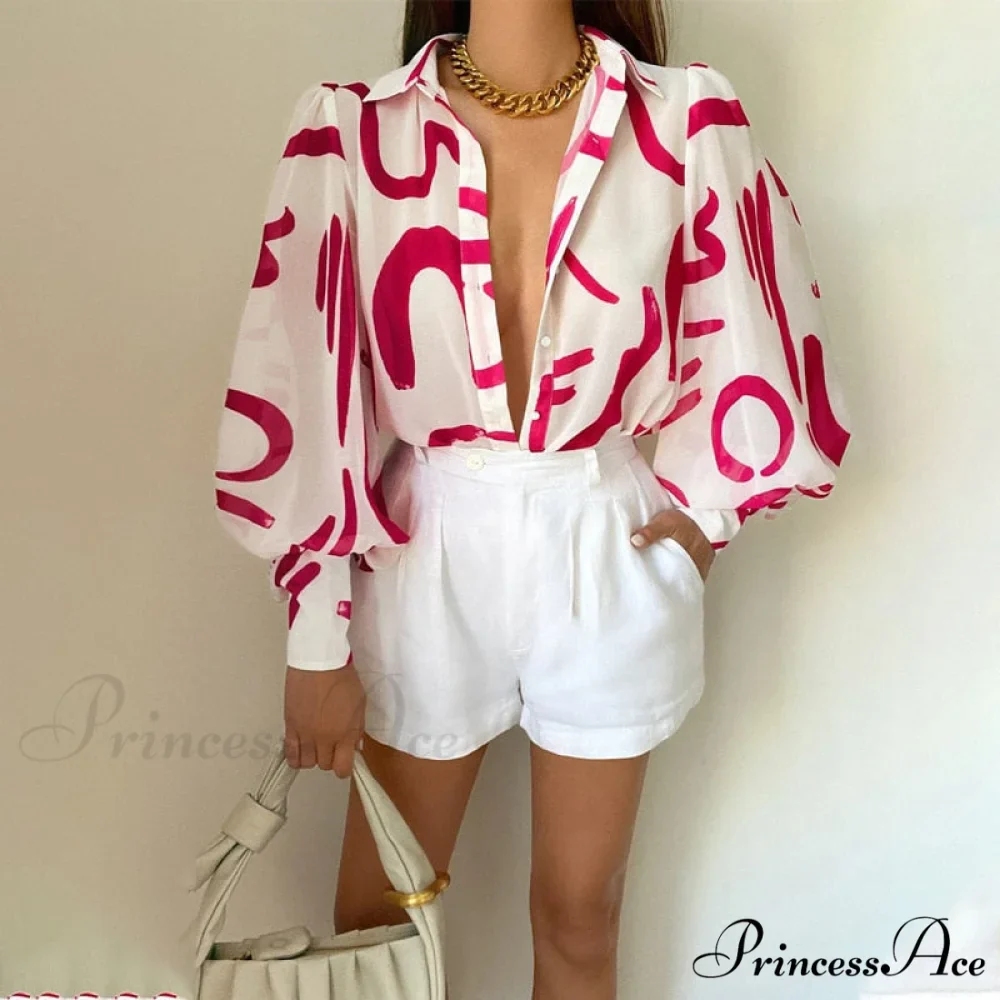 Fashion Lapel Single-breasted Loose Blouse - Image 5