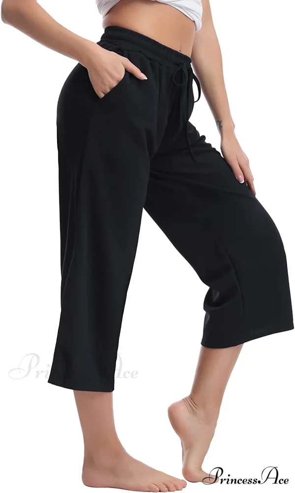 Women Wide Leg Comfy Drawstring Loose Yoga Pants - Image 2