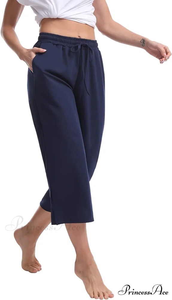 Women Wide Leg Comfy Drawstring Loose Yoga Pants - Image 7