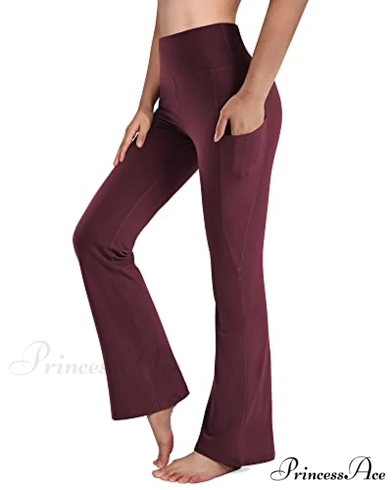Cross High Waisted Bootcut Capris for Women Flare Yoga Pants - Image 21