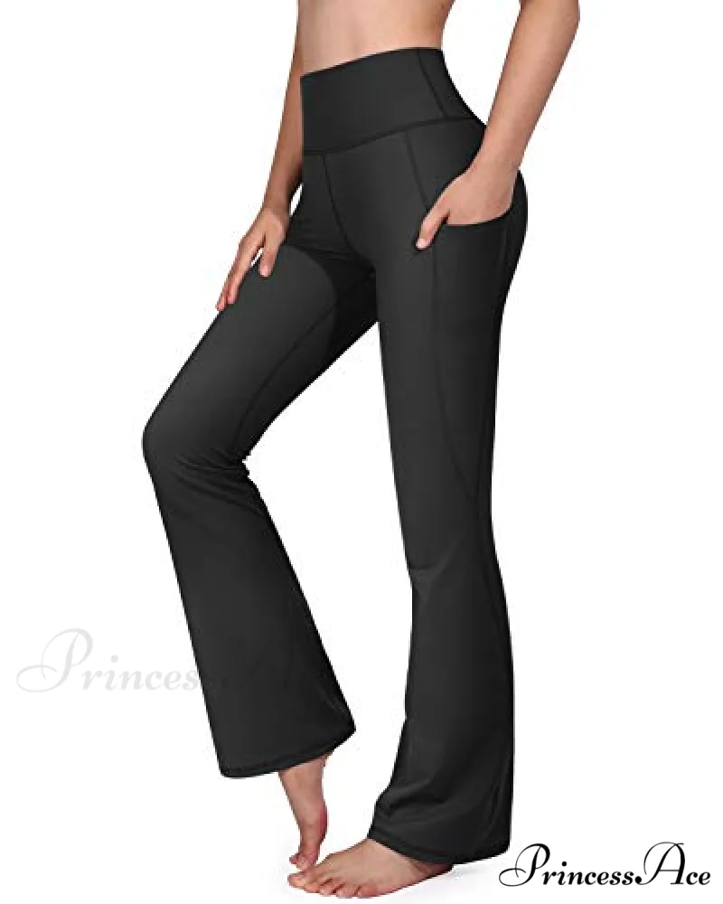 Cross High Waisted Bootcut Capris for Women Flare Yoga Pants - Image 22