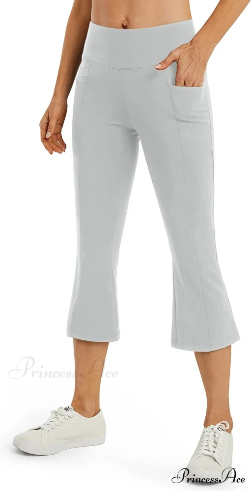 Cross High Waisted Bootcut Capris for Women Flare Yoga Pants - Image 26