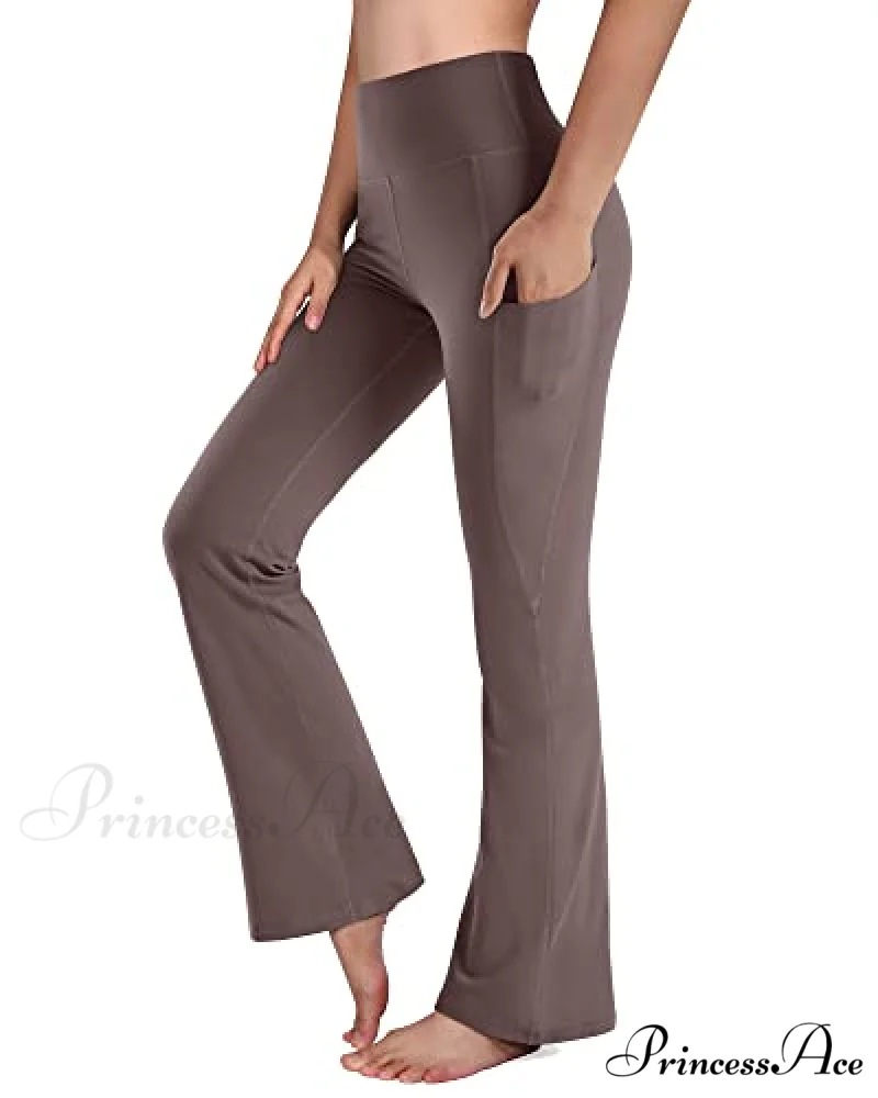 Cross High Waisted Bootcut Capris for Women Flare Yoga Pants - Image 28