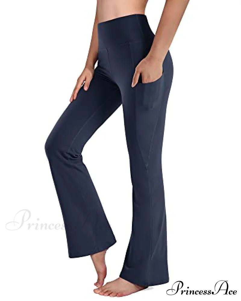 Cross High Waisted Bootcut Capris for Women Flare Yoga Pants - Image 29