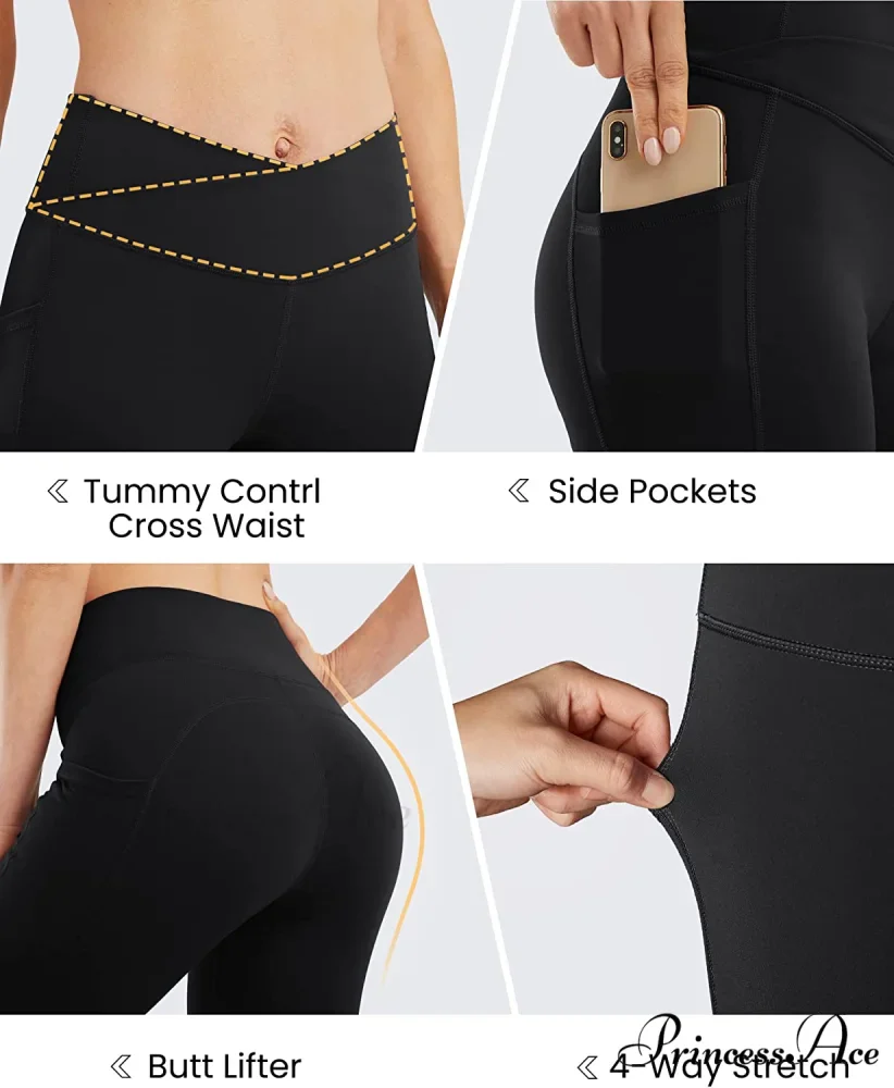 Cross High Waisted Bootcut Capris for Women Flare Yoga Pants - Image 5