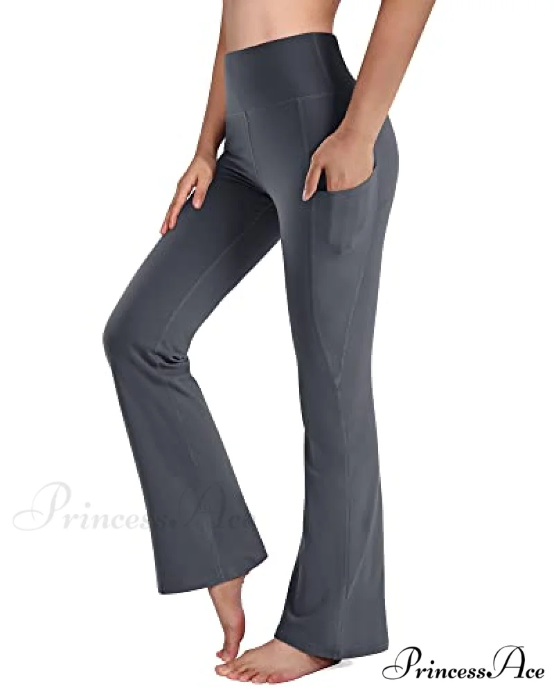 Cross High Waisted Bootcut Capris for Women Flare Yoga Pants - Image 9