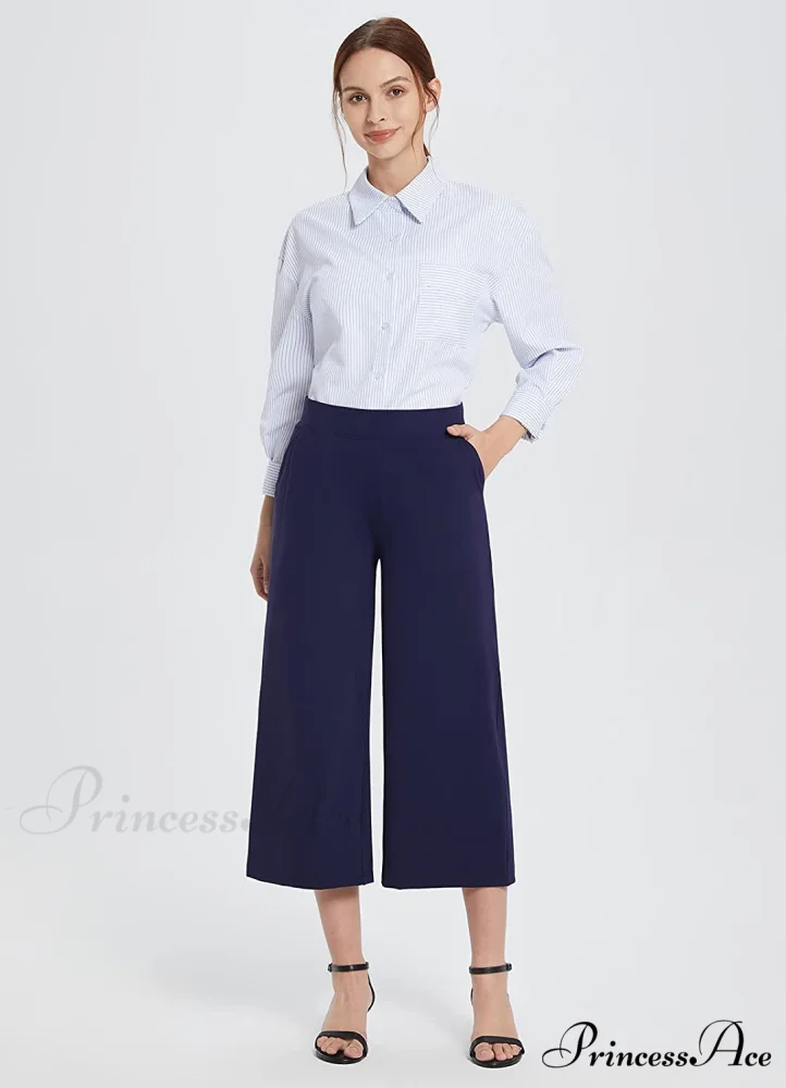 Capri Pants for Women Casual Pull On Yoga Dress Capris - Image 13