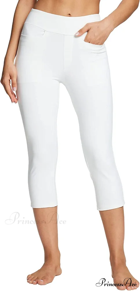 Capri Pants for Women Casual Pull On Yoga Dress Capris - Image 2