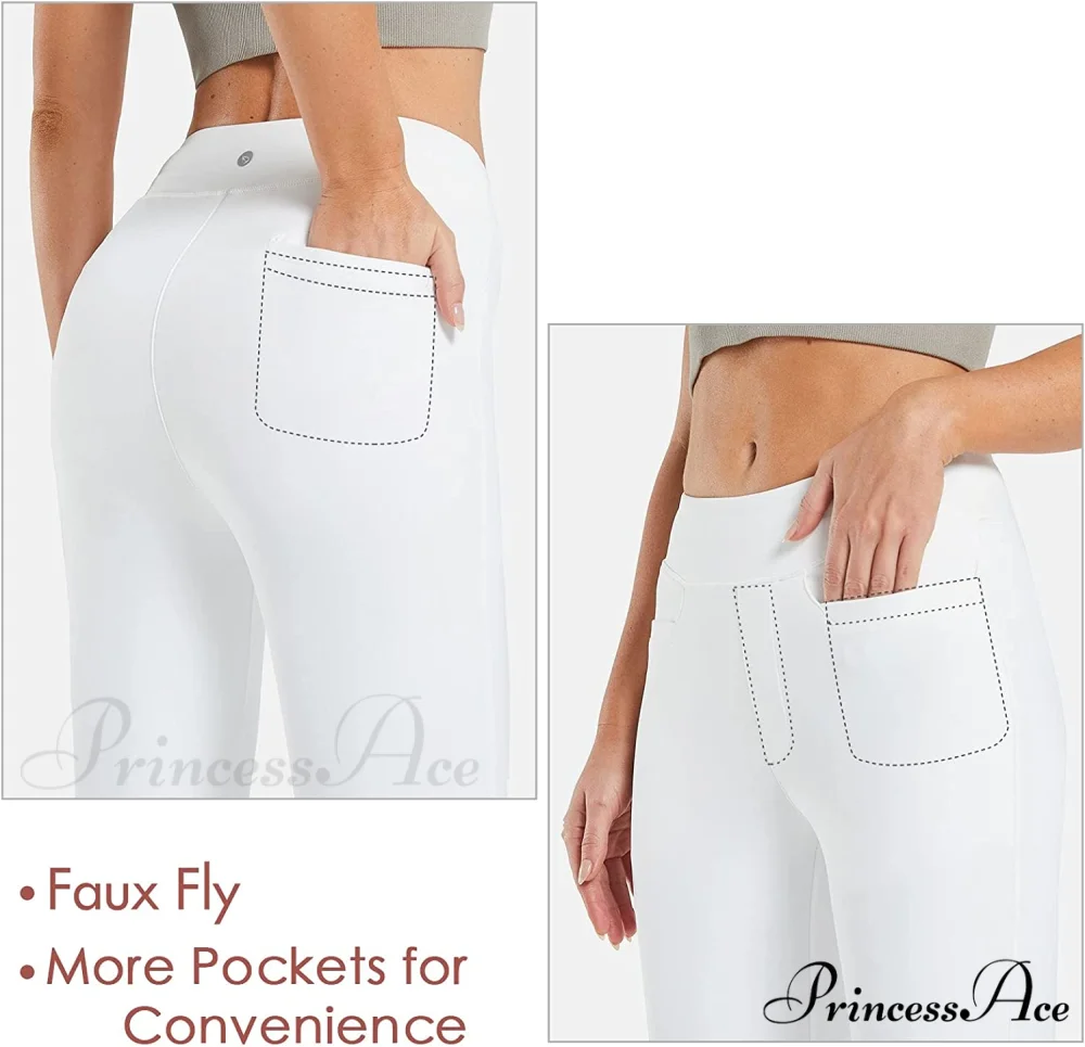Capri Pants for Women Casual Pull On Yoga Dress Capris - Image 3