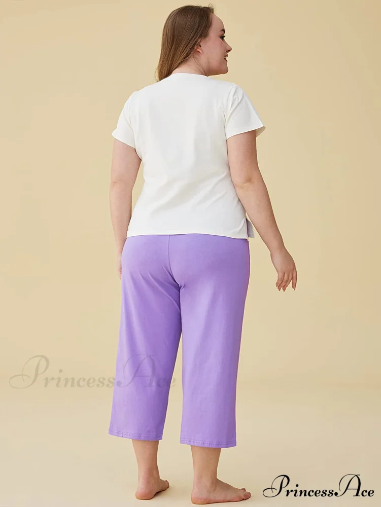 Women's Cotton Capri Pants Sleep Capris - Image 14