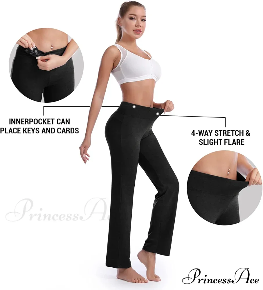 Capri Petite Regular Tall Length Women's Straight Leg Yoga Pants - Image 11