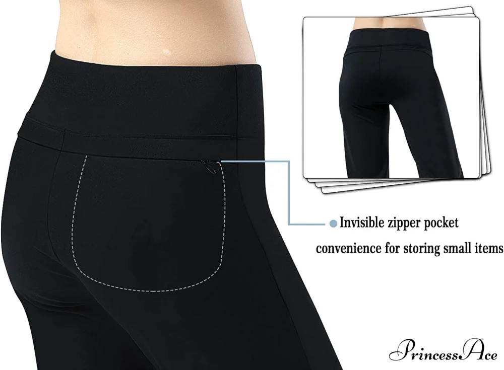 Capri Petite Regular Tall Length Women's Straight Leg Yoga Pants - Image 5